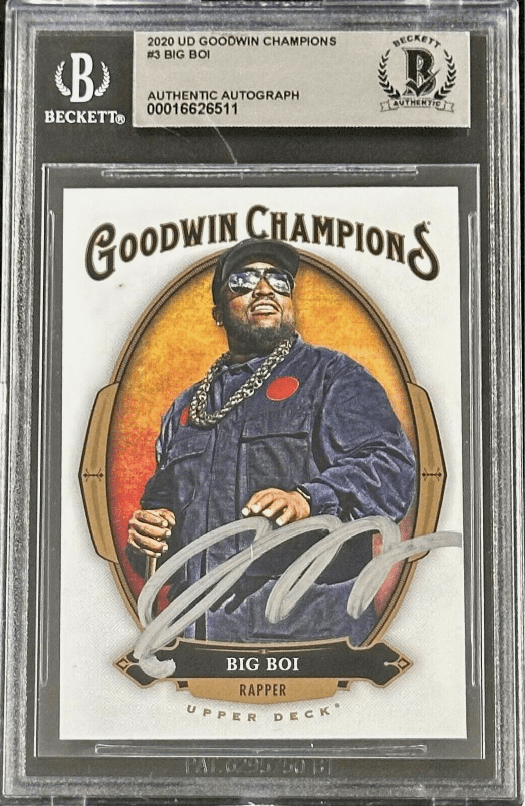 Big Boi Signed 2020 Upper Deck Goodwin Champions Card #3 Beckett 16626511
