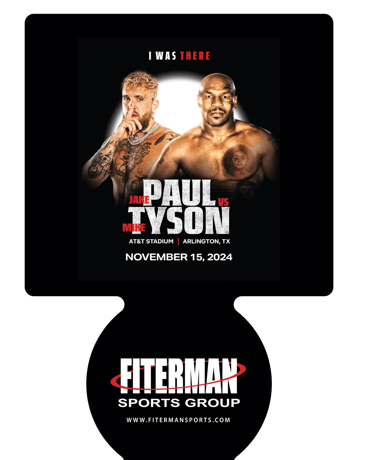 Mike Tyson vs Jake Paul Fight Commemorative Koozie