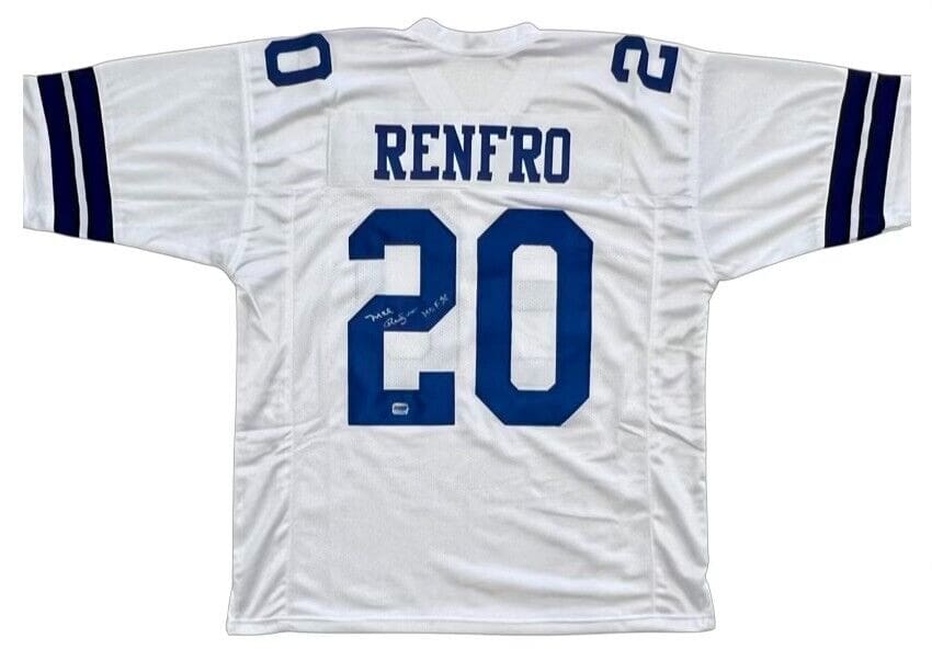 Mel Renfro Signed Autographed White Jersey Fiterman Sports Authenticated