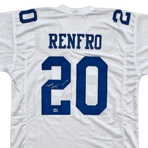 Mel Renfro Signed Autographed White Jersey Fiterman Sports Authenticated - Image 2