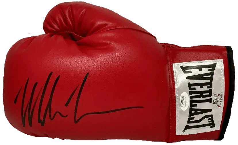 Mike Tyson Signed Left Red Leather Boxing Glove JSA and Mike Tyson Hologram