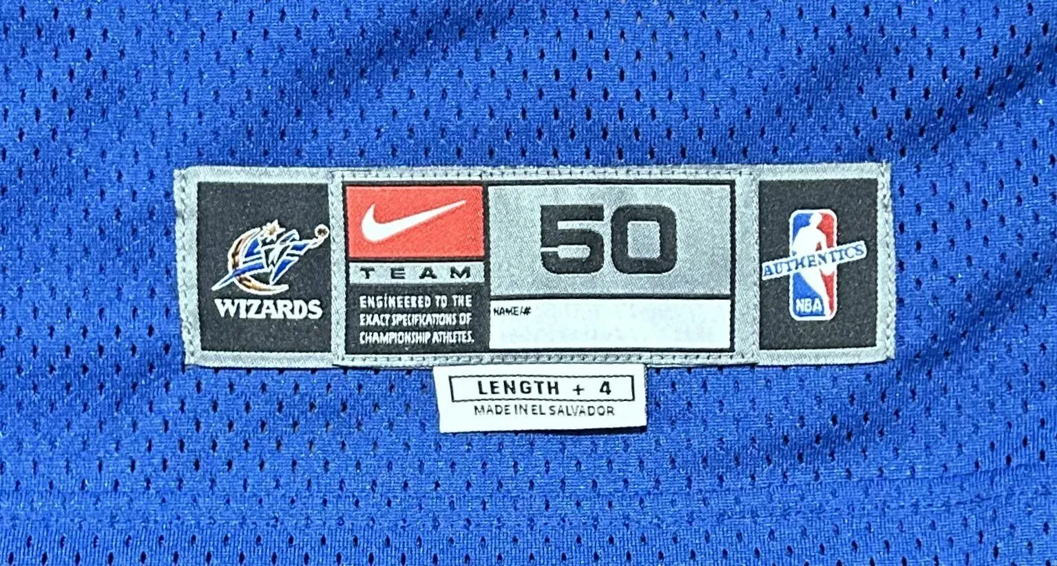 Michael Jordan Signed Washington Wizards Blue Stats Jersey Upper Deck & GOAT - Image 5