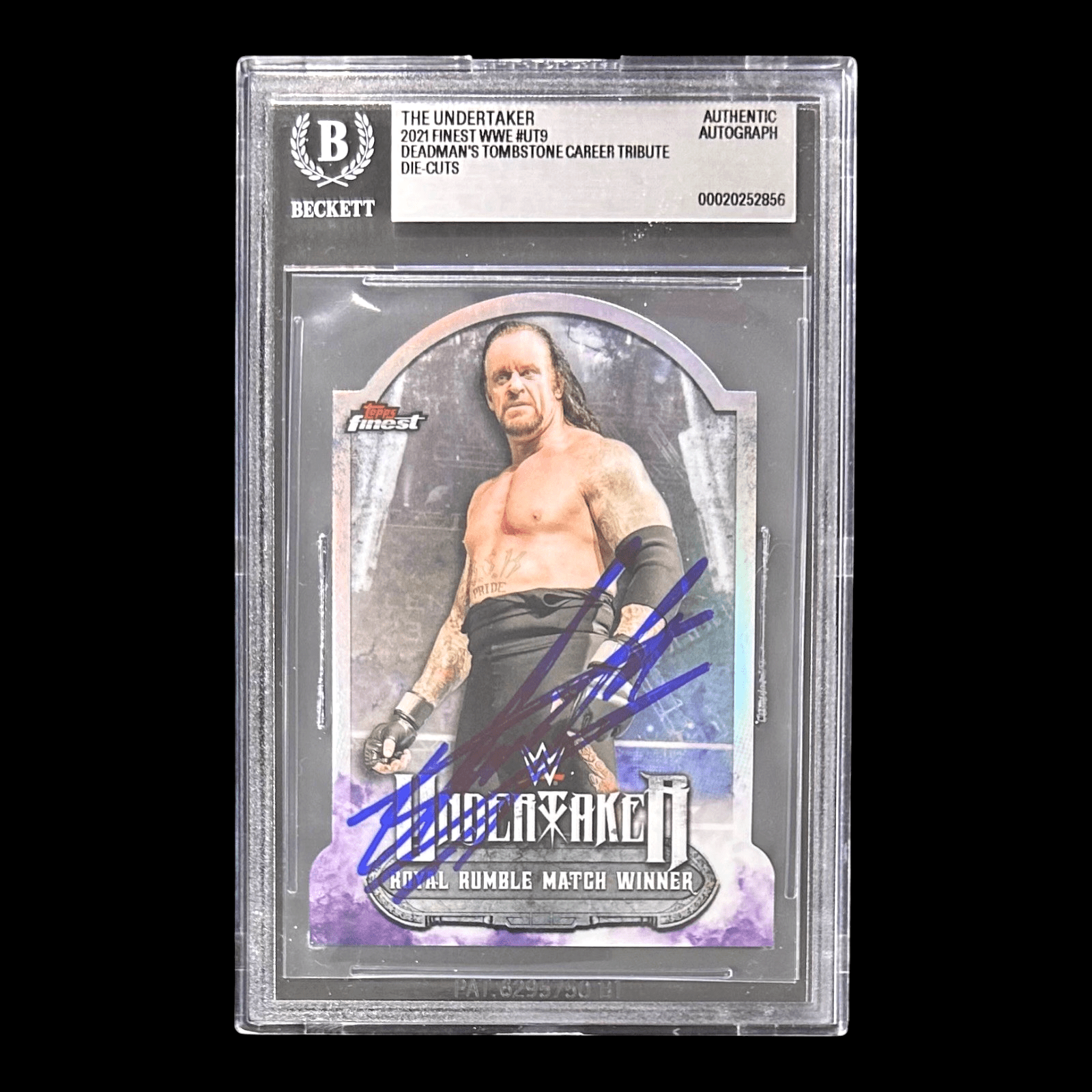 THE UNDERTAKER SIGNED 2021 TOPPS FINEST WWE Card #UT9 BECKETT 20252856