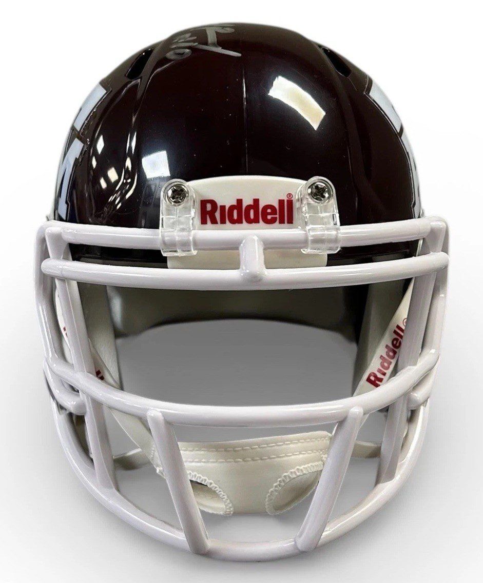 MARCEL REED AUTOGRAPHED MAROON TEXAS A&M SPEED MINI HELMET JSA SILVER #10 - Image 3