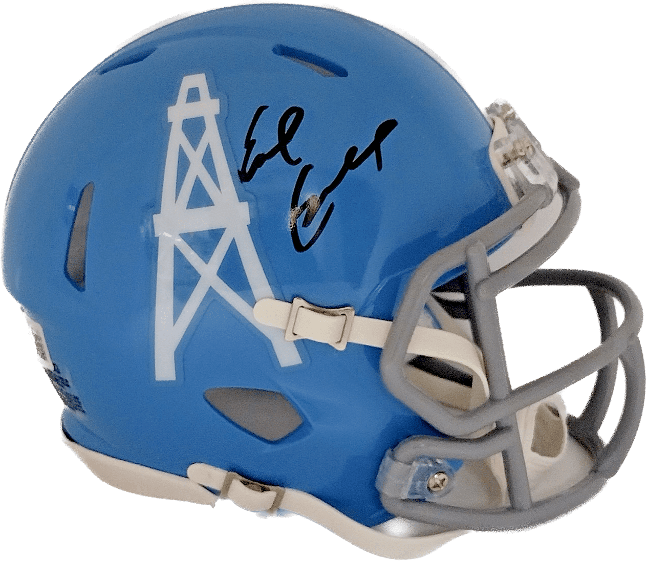 Earl Campbell Signed Houston Oilers Speed Mini Helmet Beckett Authenticated BB