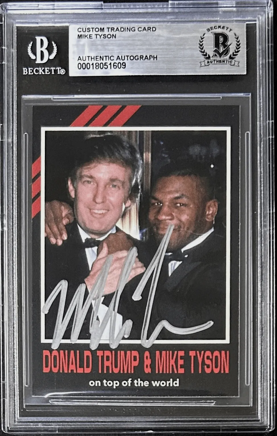 Mike Tyson Signed 2024 Fiterman Exclusive Card Beckett 18051609 President Trump