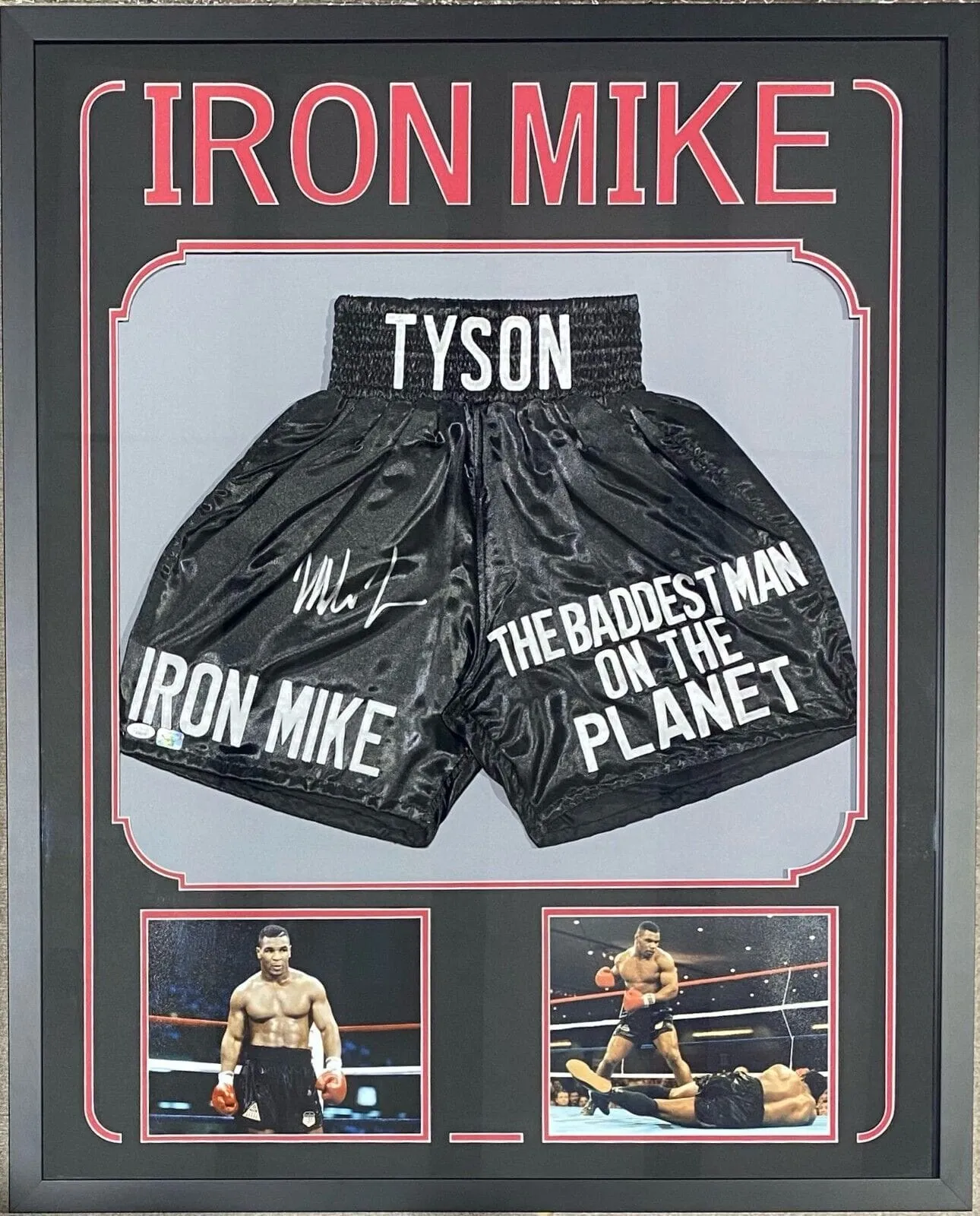 Mike Tyson Signed Framed Trunks JSA & Mike Tyson Exclusive Authentication 2