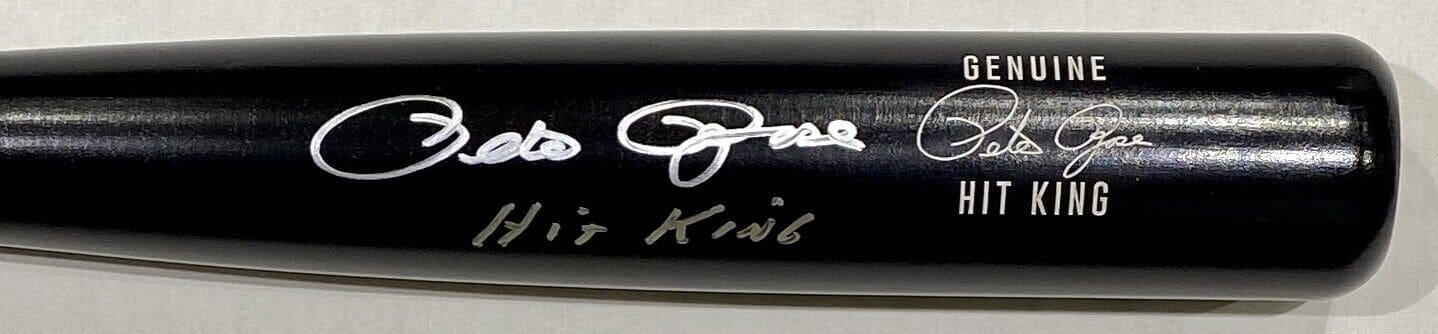 Pete Rose Signed Black Pete Rose Model Bat Pete Rose Exclusive Hologram Hit King - Image 2