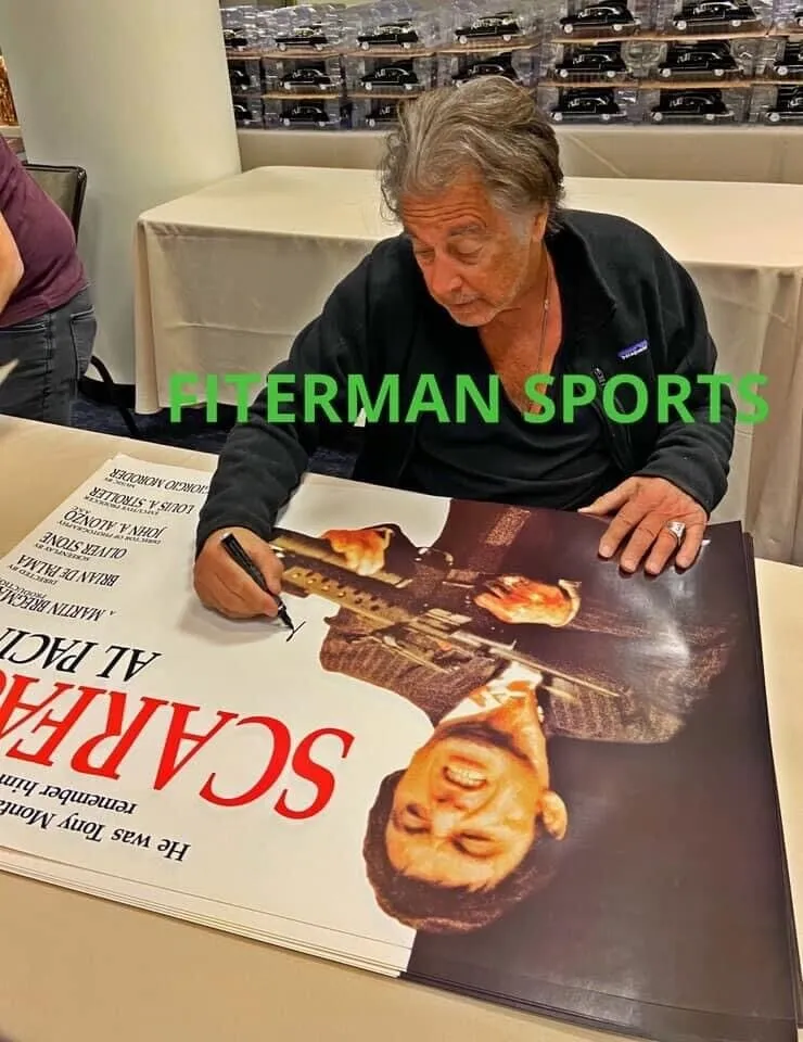 Al Pacino Tony Montana Signed Autographed Scarface Movie Poster 24x34 JSA H - Image 4