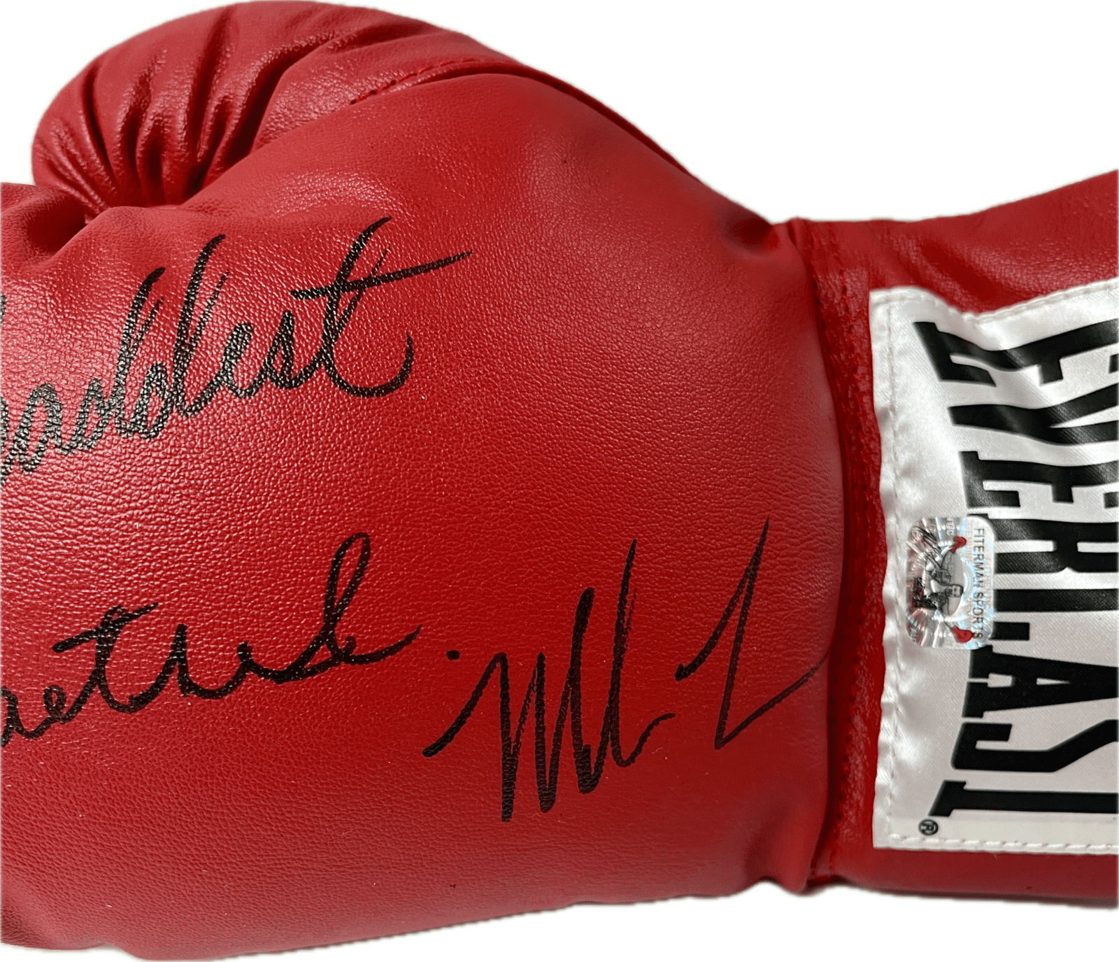 Mike Tyson Signed Left Red Leather Boxing Glove JSA and Mike Tyson Hologram Ali - Image 3