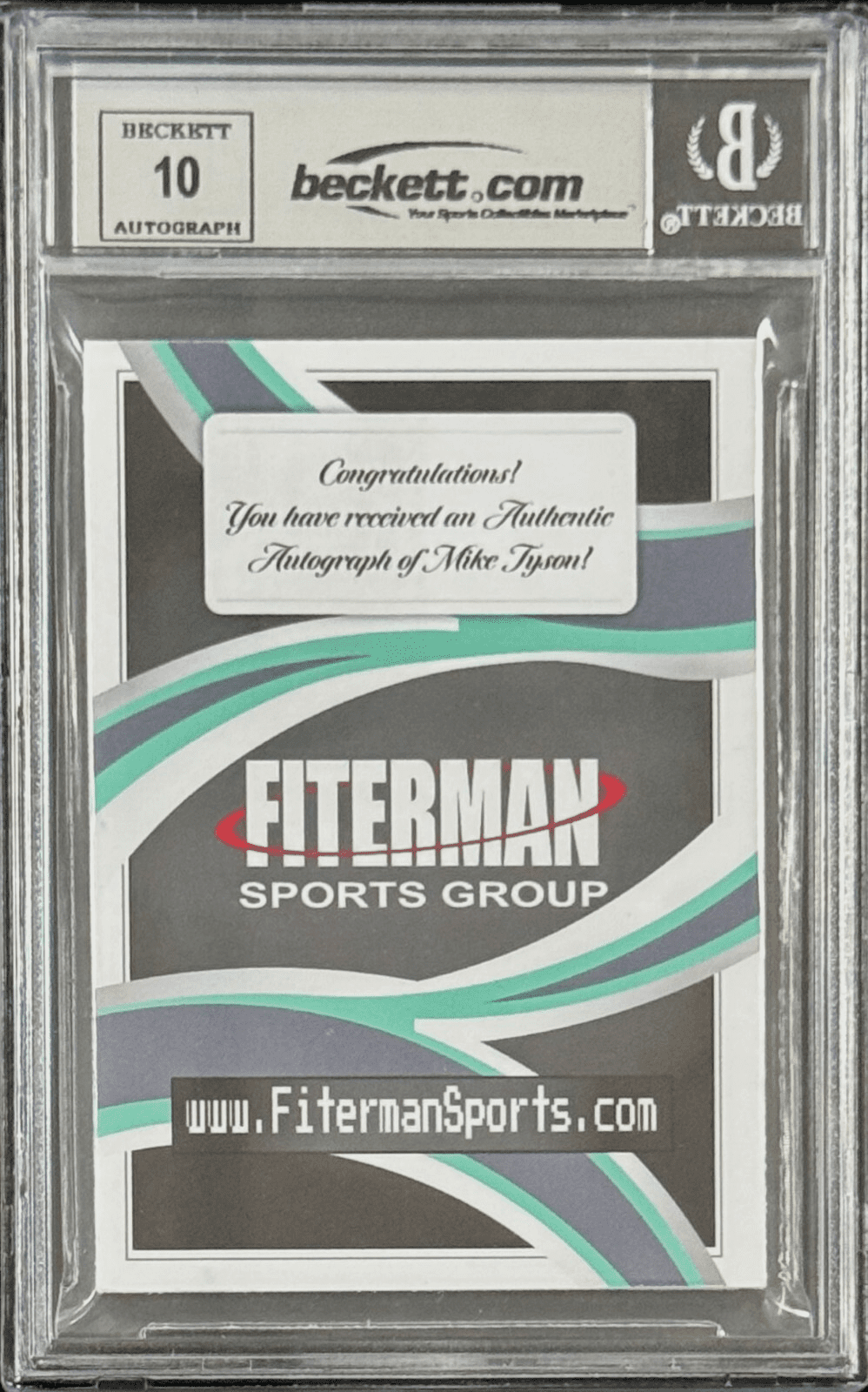 MIKE TYSON 2024 Fiterman Sports Exclusive Punch Out Signed Card BAS 16897674 (B) - Image 2
