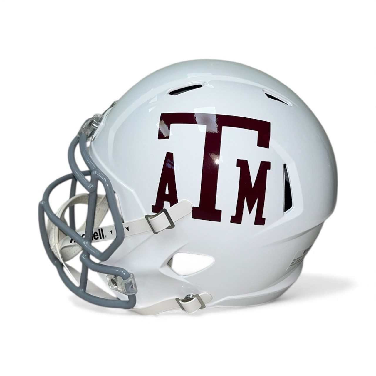 MARCEL REED AUTOGRAPHED WHITE THROWBACK TEXAS A&M SPEED FULL SIZE HELMET JSA 2 - Image 3