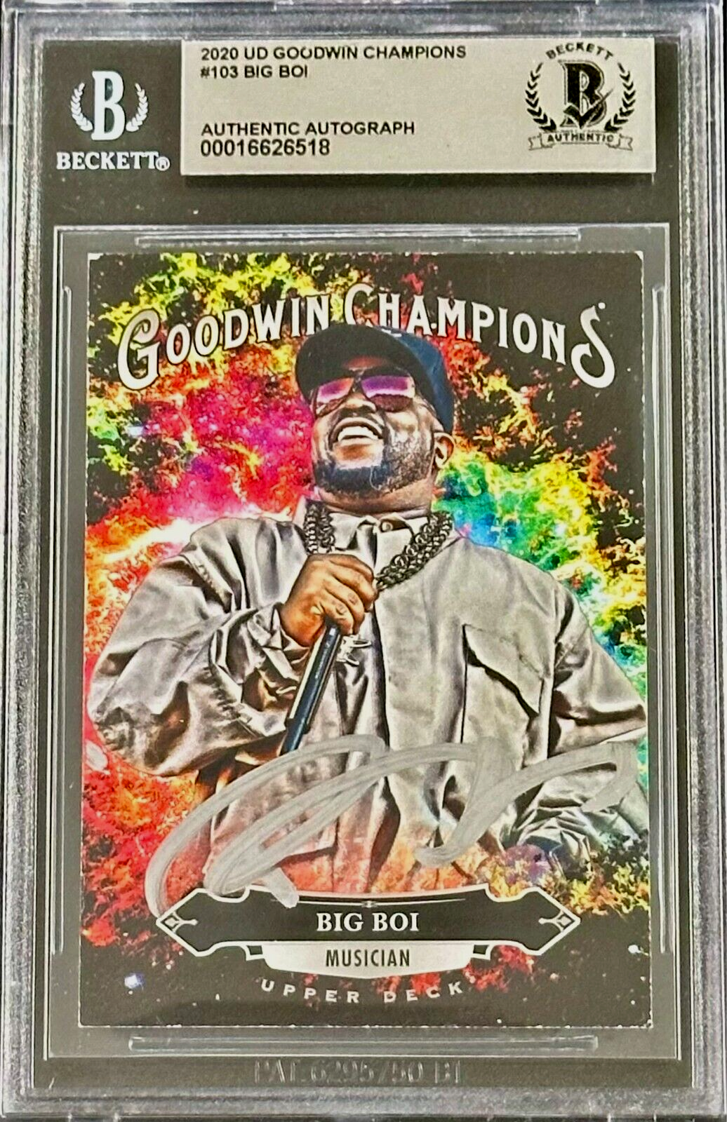 Big Boi Signed 2020 Upper Deck Goodwin Champions Card #103 Beckett 16626518