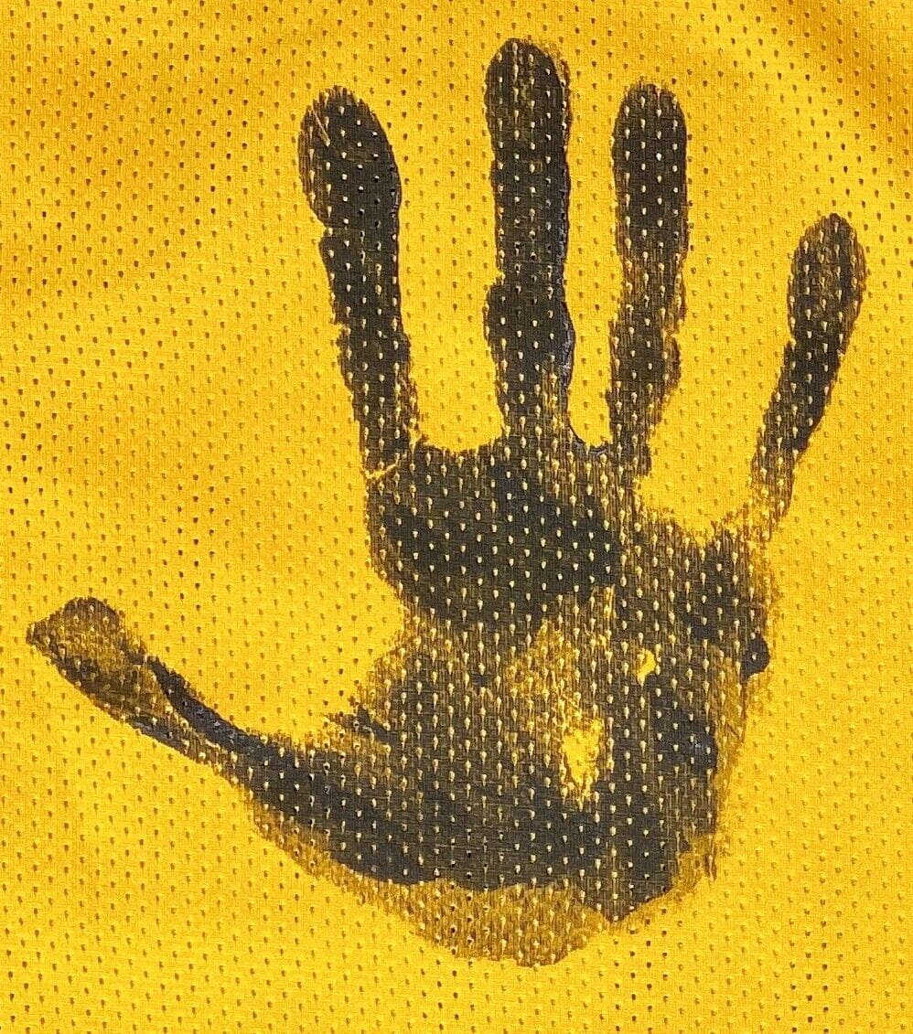 Jerry West Handprint Signed Autographed Yellow Jersey JSA BB00700 Mr. Clutch - Image 3