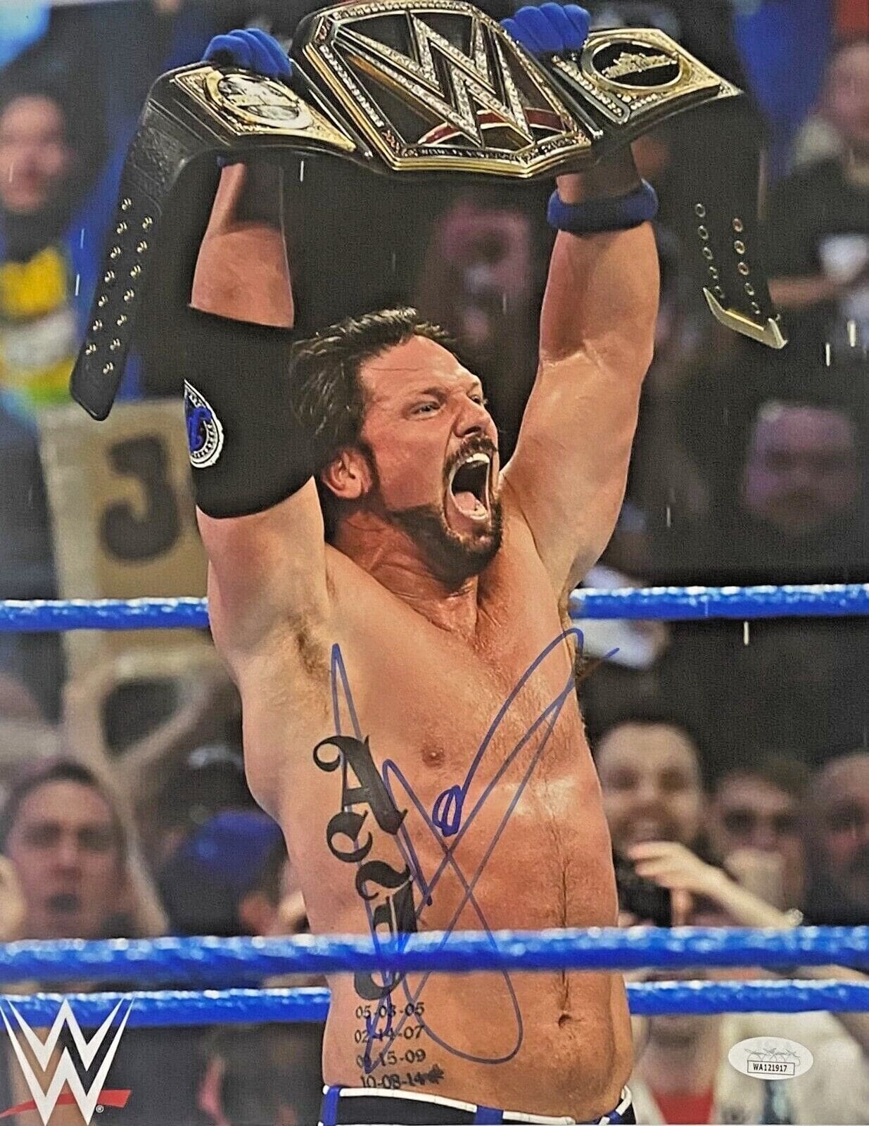 A.J. Styles Signed Autographed 11x14 Photo JSA Authenticated #3