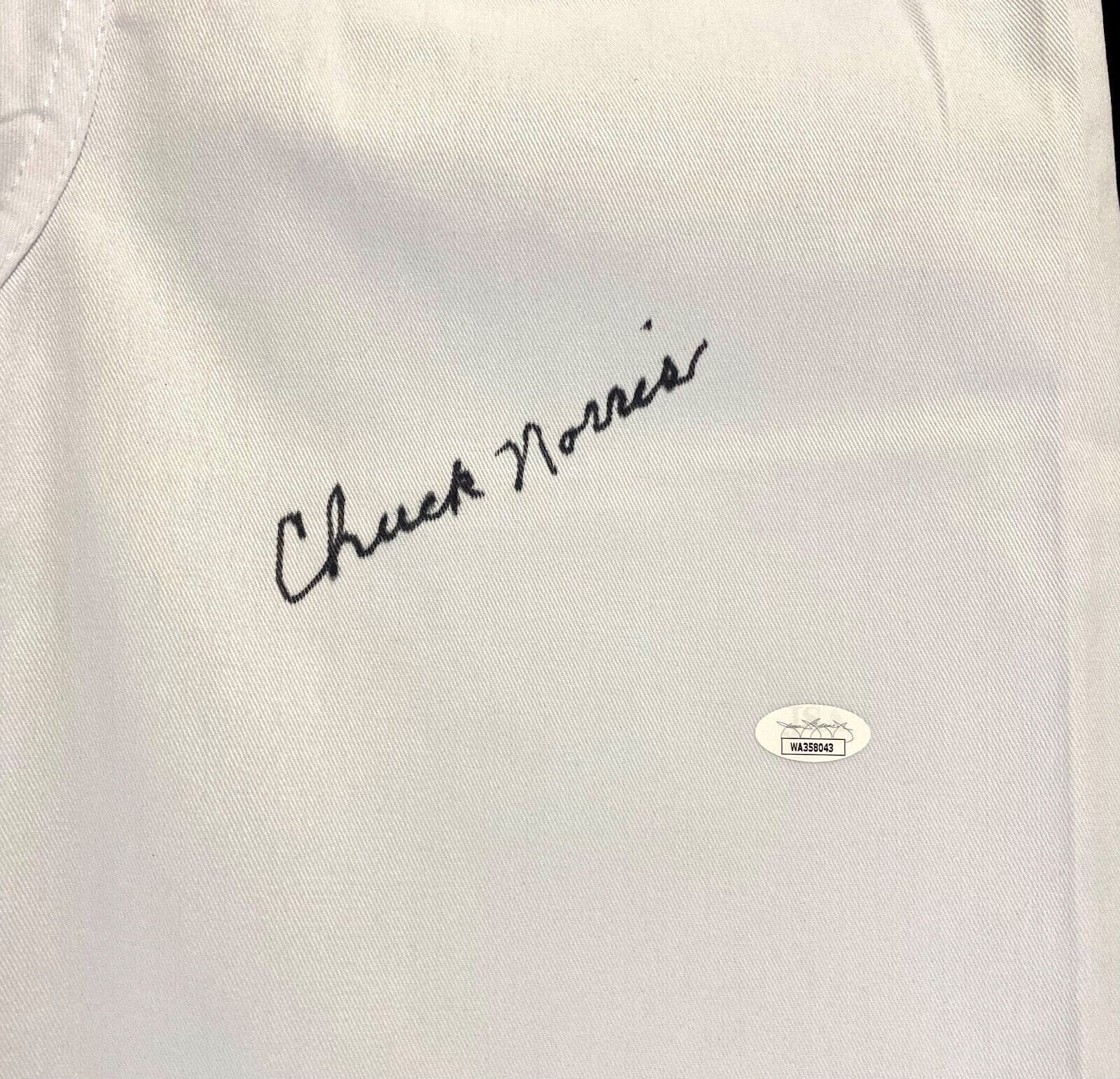 Chuck Norris Signed Autographed GI Pants JSA Authenticated - Image 2