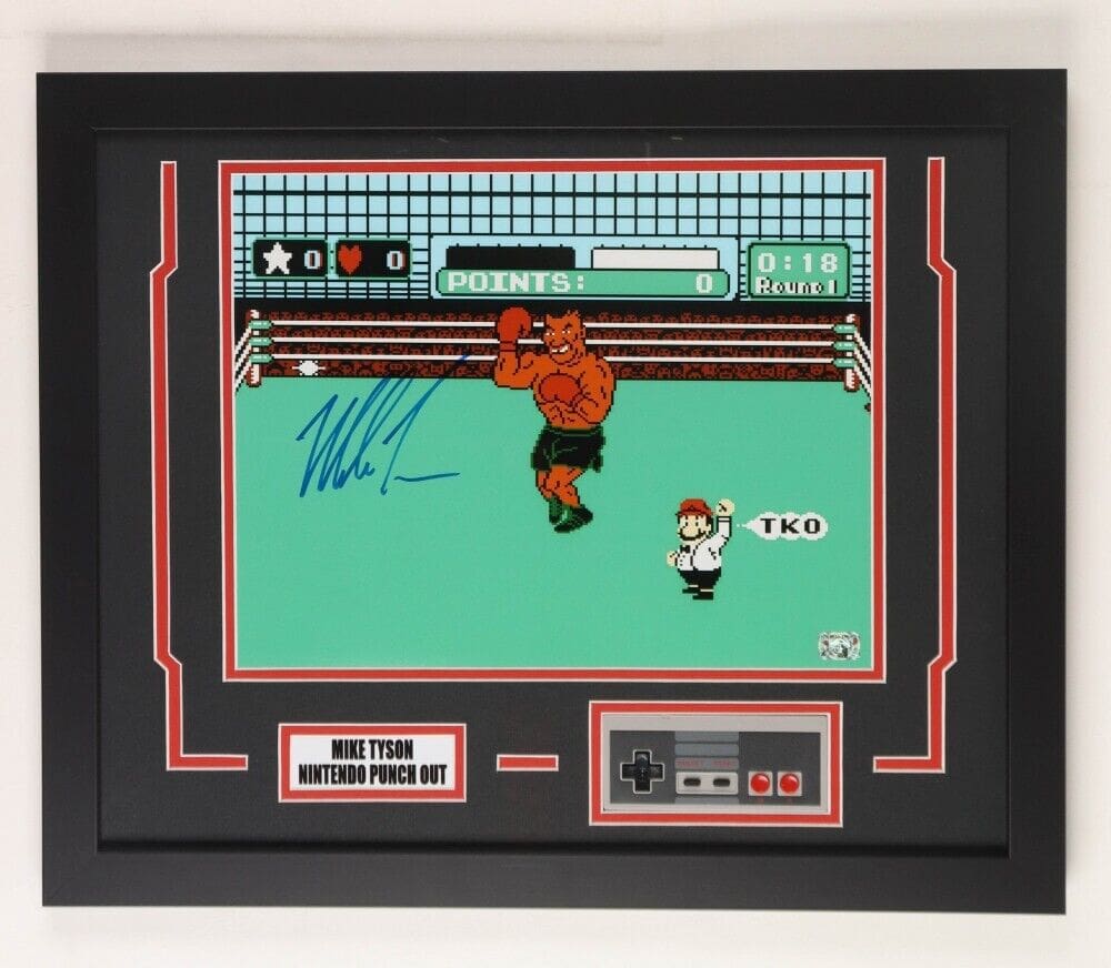 Mike Tyson Signed 16x20 Framed Photo Tyson Exclusive Hologram PO Controller
