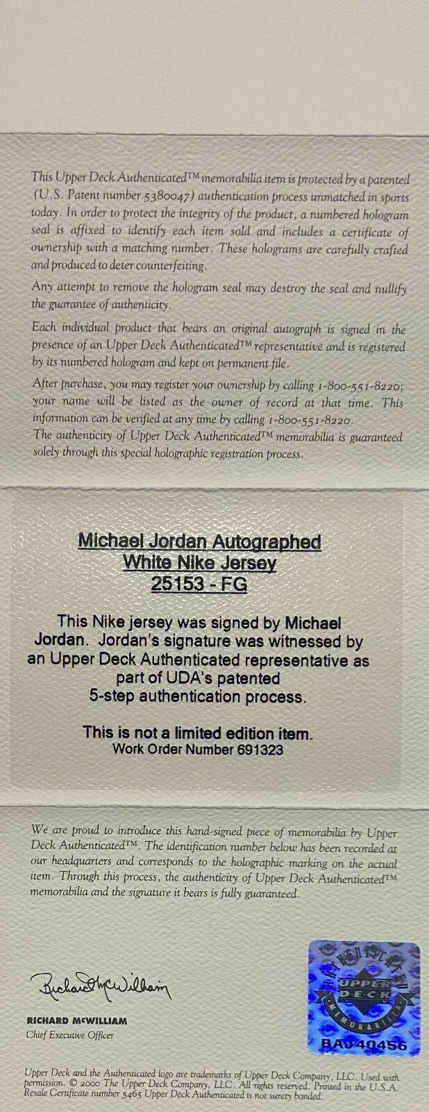 Michael Jordan Signed 97-98 Chicago Bulls White Jersey Upper Deck & GOAT - Image 8