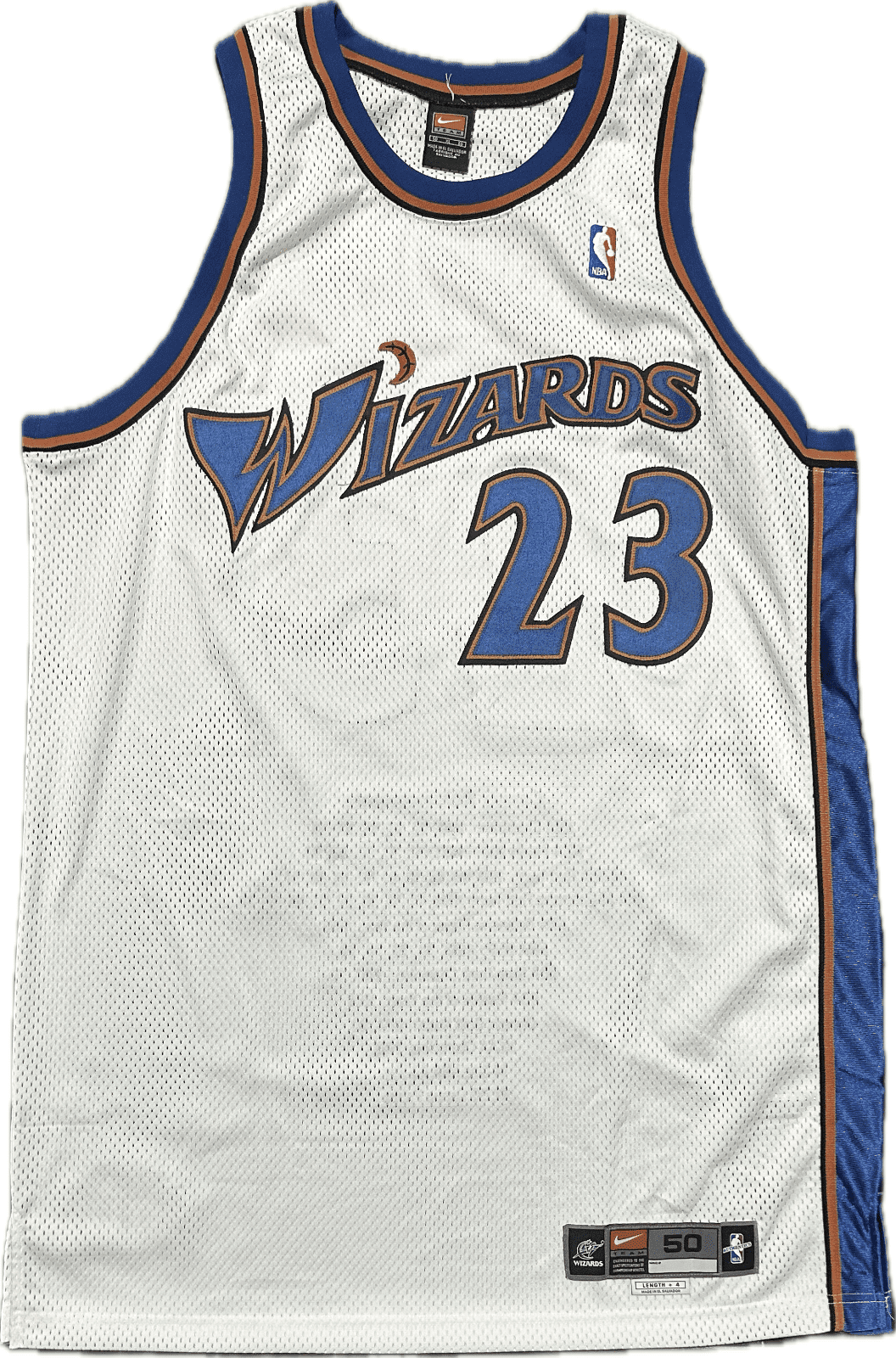 Michael Jordan Signed Washington Wizards White Tribute Jersey
