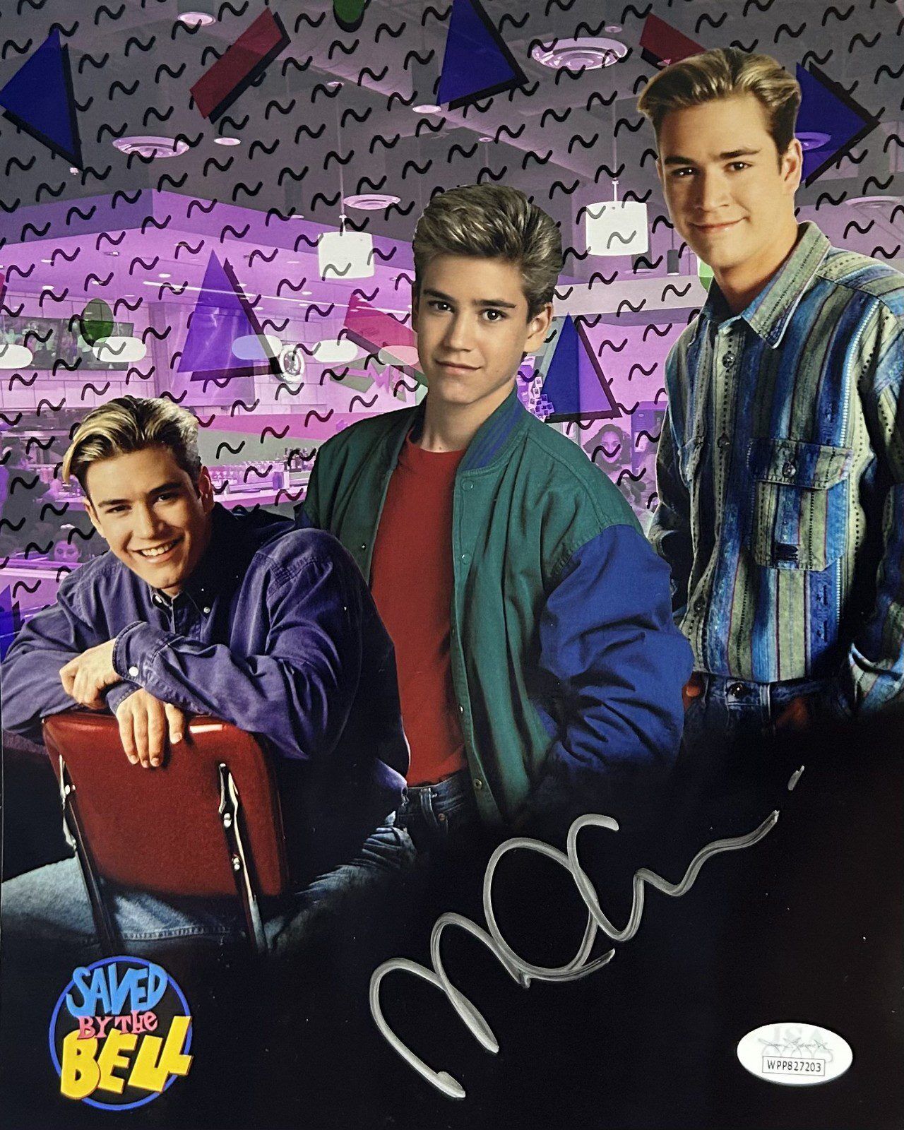 Mark-Paul Gosselaar "Zack" Signed 8x10 Photo JSA Authentic Save by the Bell 1