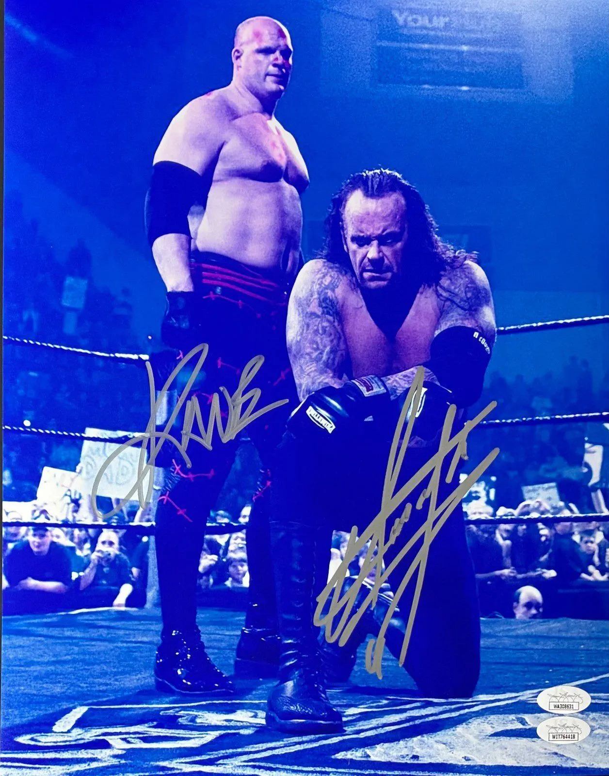 UNDERTAKER & KANE SIGNED 11x14 PHOTO JSA #1 BROTHERS OF DESTRUCTION