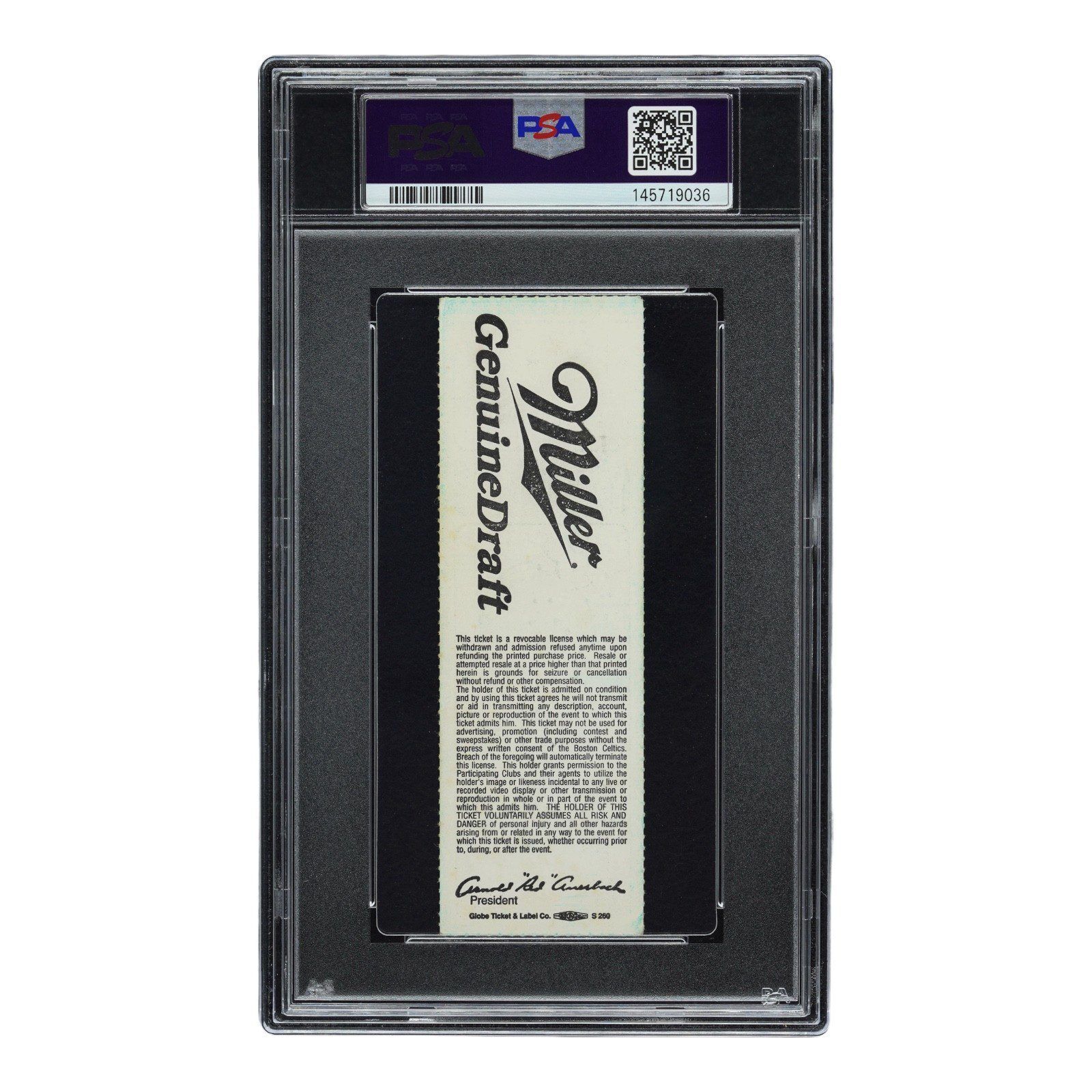 LARRY JOHNSON SIGNED NBA DEBUT FULL TICKET 11/1/1991 PSA 145719036 NM7 POP 2 - Image 2