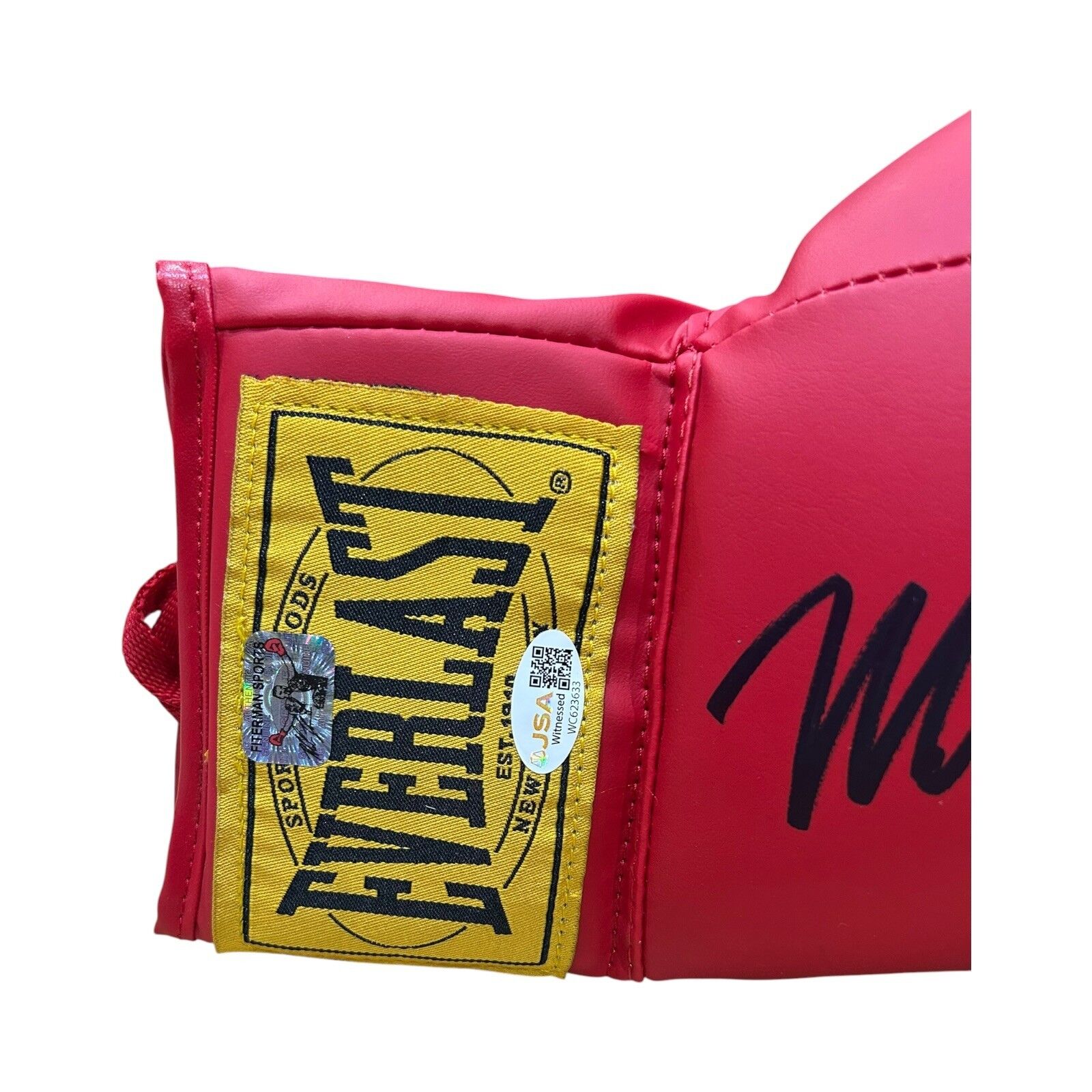MIKE TYSON AUTOGRAPHED RED BOXING GLOVE JSA & MIKE TYSON AUTHENTICATION R GOLD - Image 2