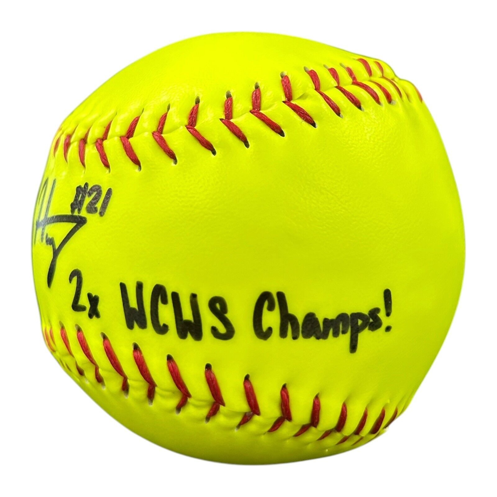 KAYDEN HENRY SIGNED SOFTBALL JSA TEXAS LONGHORNS 2x WCWS CHAMPS - Image 2