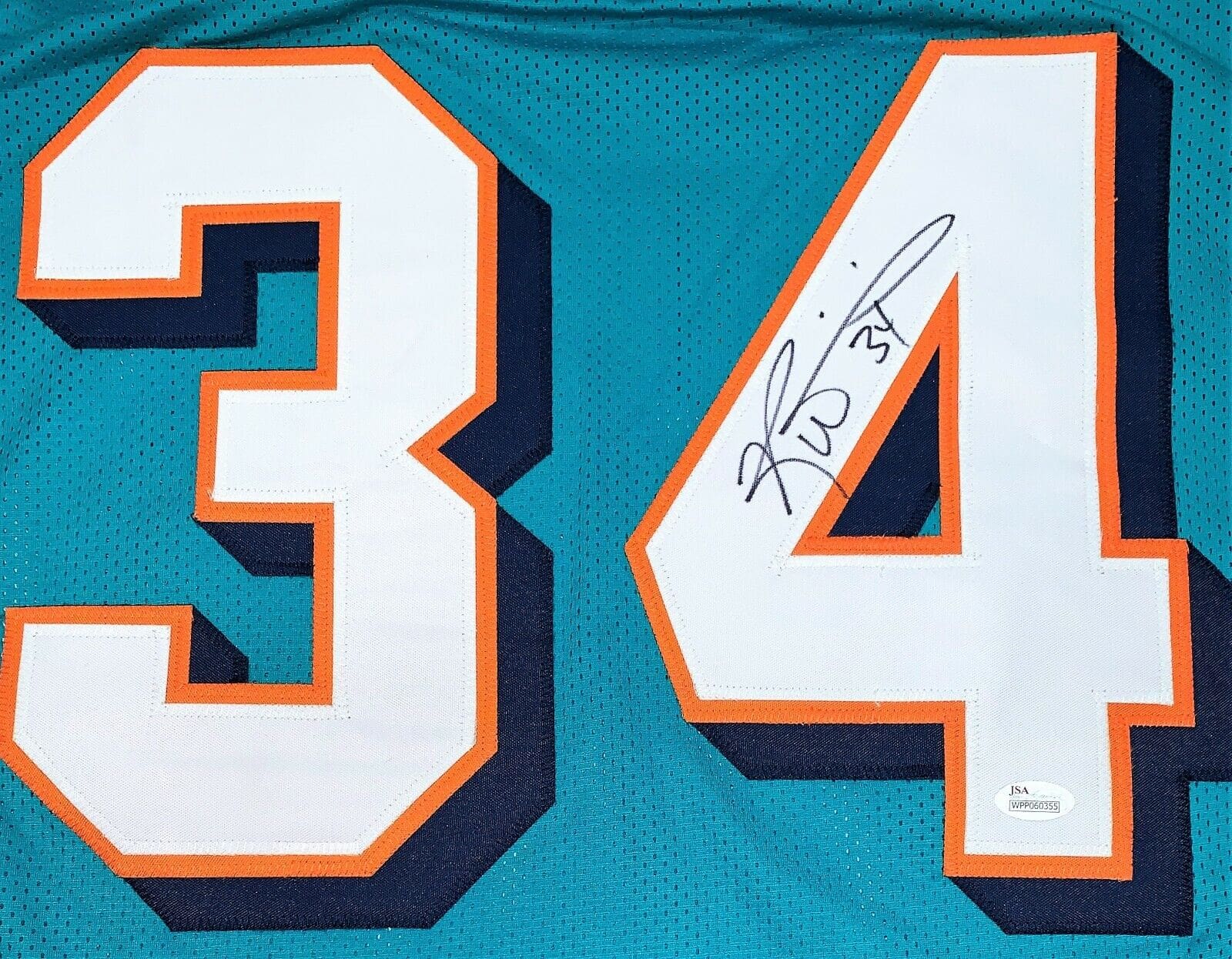 Ricky Williams Handprint Signed Autographed Green Jersey JSA Authen WPP060355 - Image 3