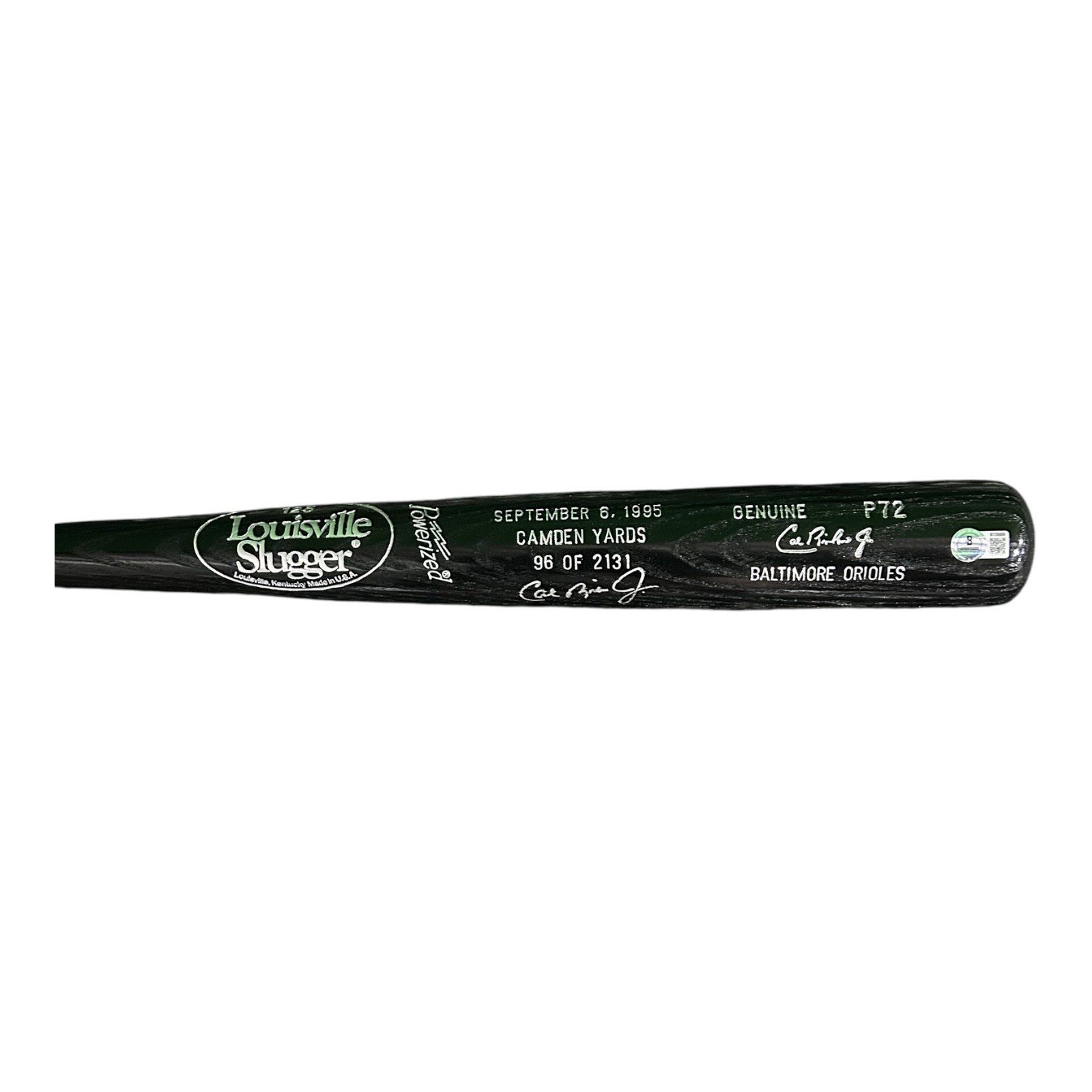 CAL RIPKEN JR. AUTOGRAPHED LOUISVILLE SLUGGER GAME MODEL BAT BECKETT 96 of 2131 - Image 2
