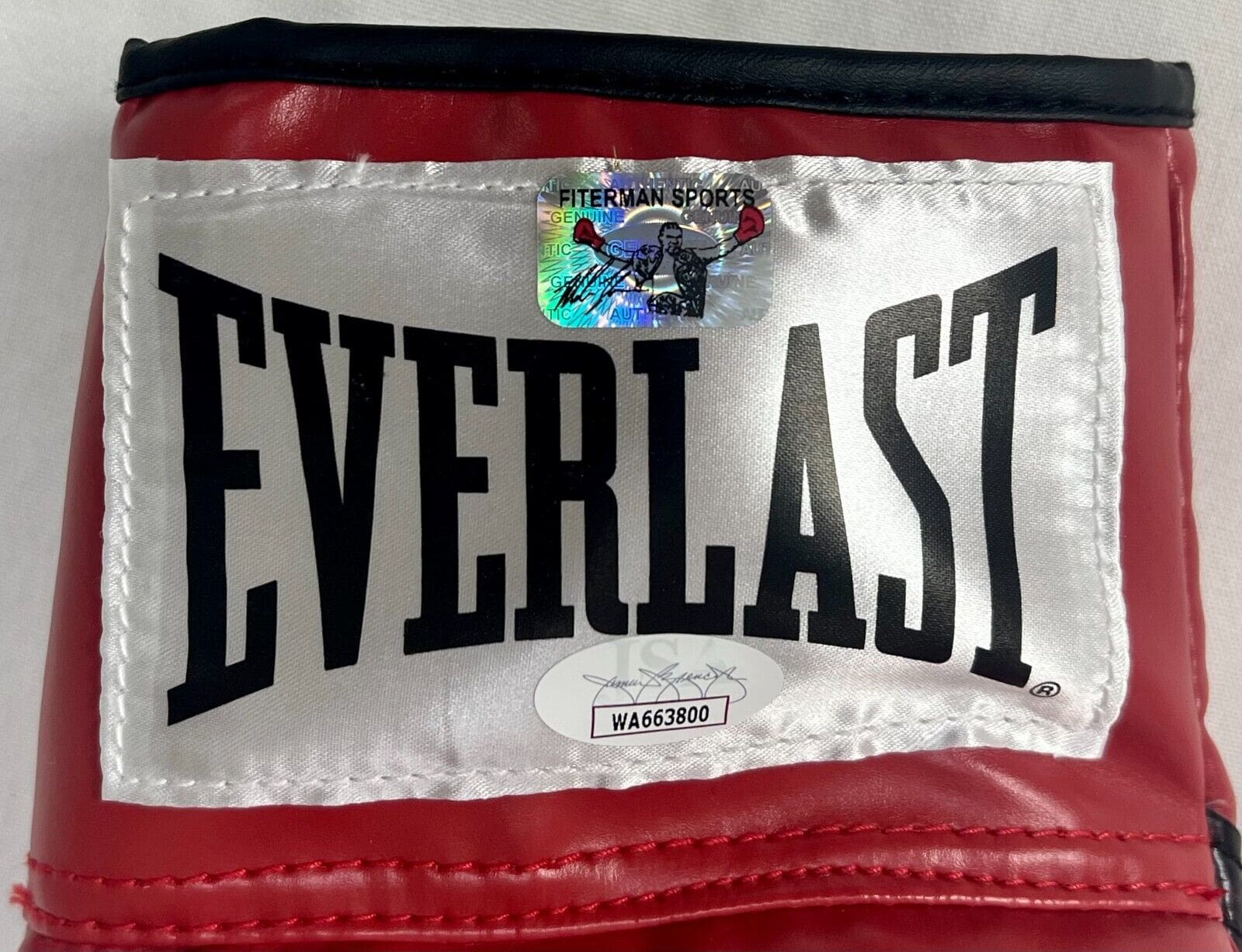 Mike Tyson Signed "Mike The Great" Red Boxing Glove Right JSA & Tyson Hologram - Image 2