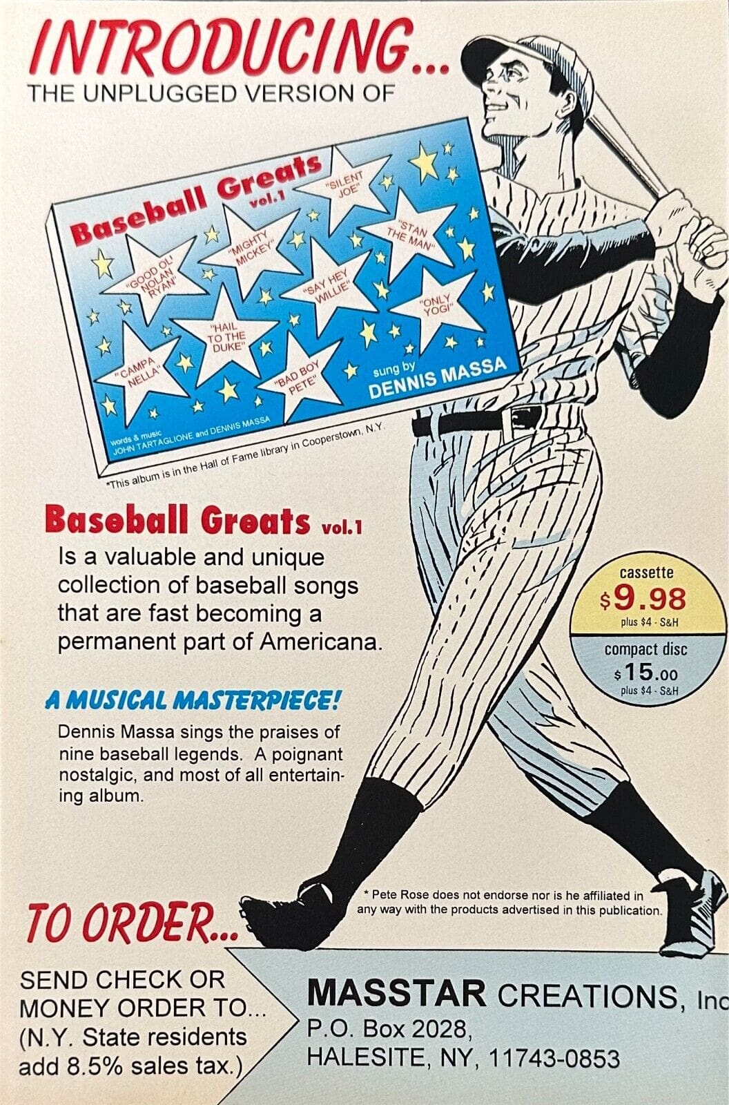 PETE ROSE COMIC BOOK AND PHOTO CAREER STATS BASEBALL - Image 3