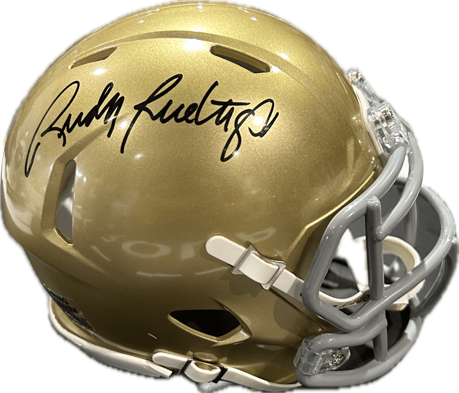 Rudy Ruettiger Signed Notre Dame Speed Mini Helmet JSA Authenticated