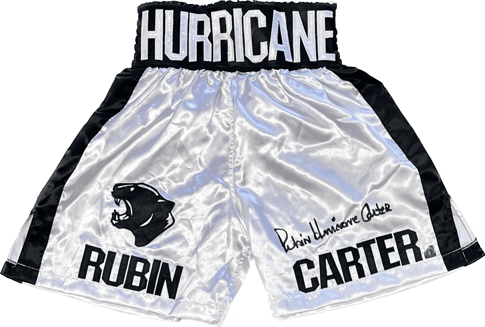 Rubin "Hurricane" Carter  Signed Autographed Boxing Trunks JSA Authenticated