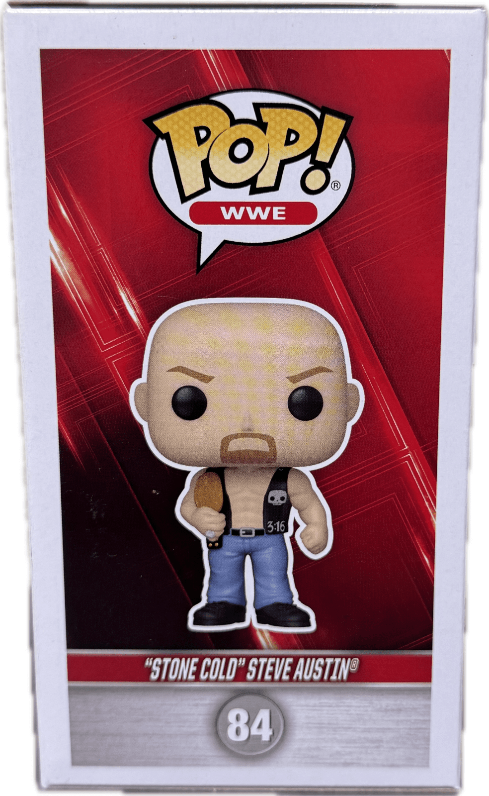 Stone Cold Steve Austin Signed Autographed Funko POP Figure 84 Beckett Blue - Image 3
