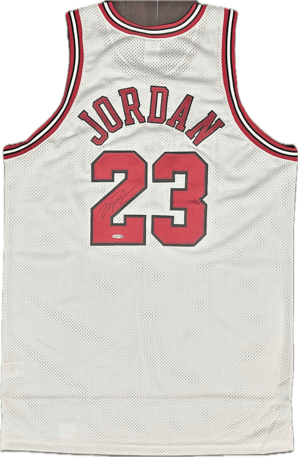 Michael Jordan Signed 97-98 Chicago Bulls White Jersey Upper Deck