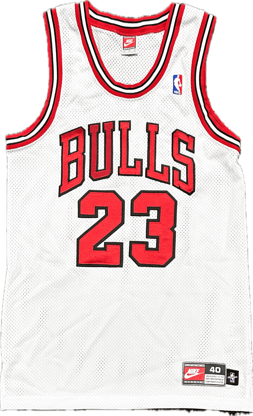 Michael Jordan Signed Nike White Chicago Bulls #23 Jersey Upper
