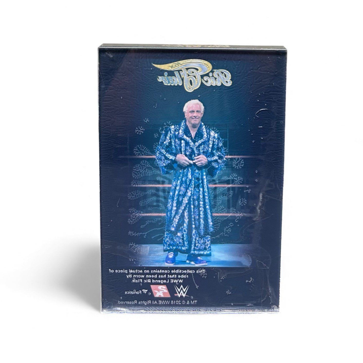 RIC FLAIR AUTOGRAPHED WWE 2K GAME PLAQUE PIECE OF ROBE RELIC SWATCH JSA - Image 2