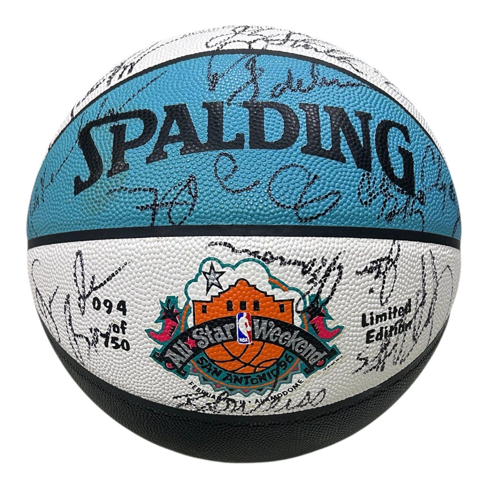 SPALDING NBA チャンピオンボール 1996年 1996 NBA ALL STAR TEAM SIGNED BASKETBALL JORDAN OLAJUWON PIPPEN