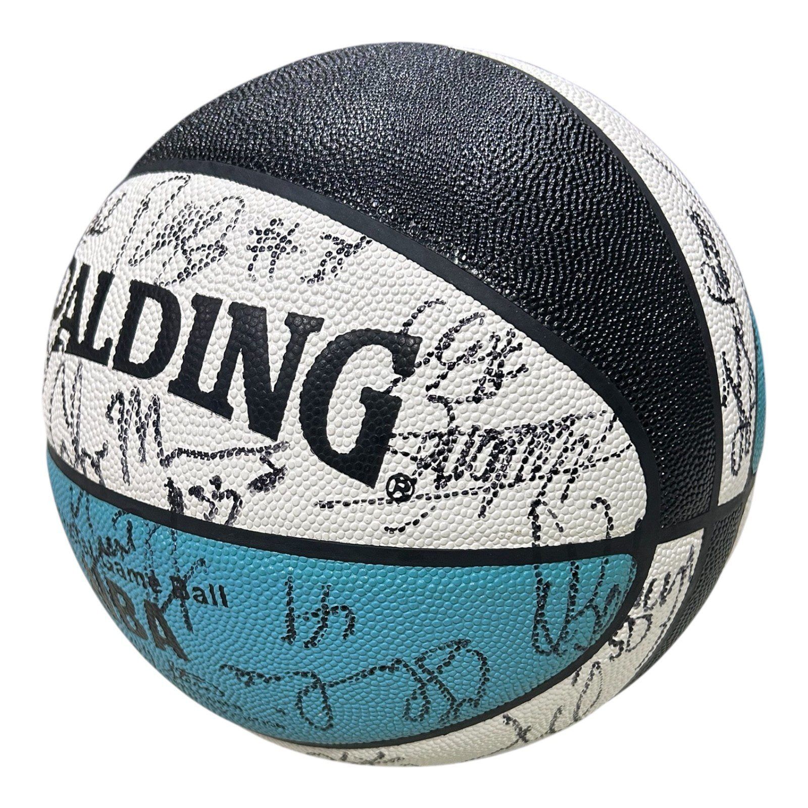 1996 NBA ALL STAR TEAM SIGNED BASKETBALL JORDAN OLAJUWON PIPPEN