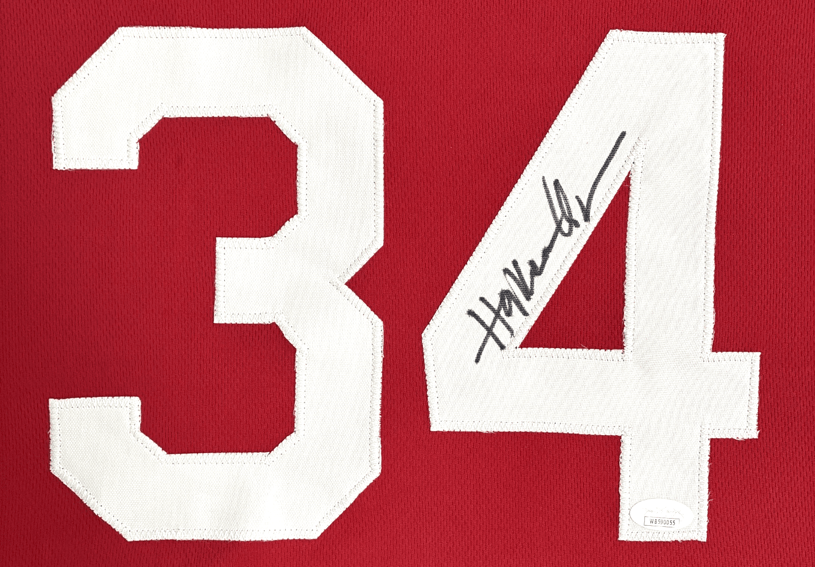 HAKEEM OLAJUWON AUTOGRAPHED RED JERSEY JSA AUTHENTICATED - Image 2