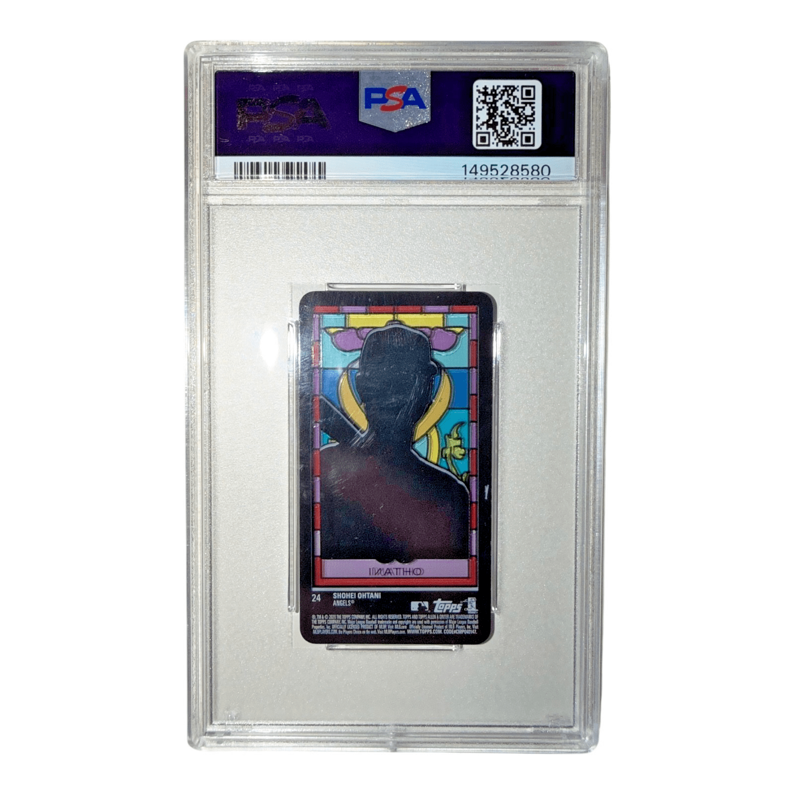 2020 Topps Allen & Ginter Shohei Ohtani Mini-Stained Glass Card #24 PSA 9 POP 4 - Image 2