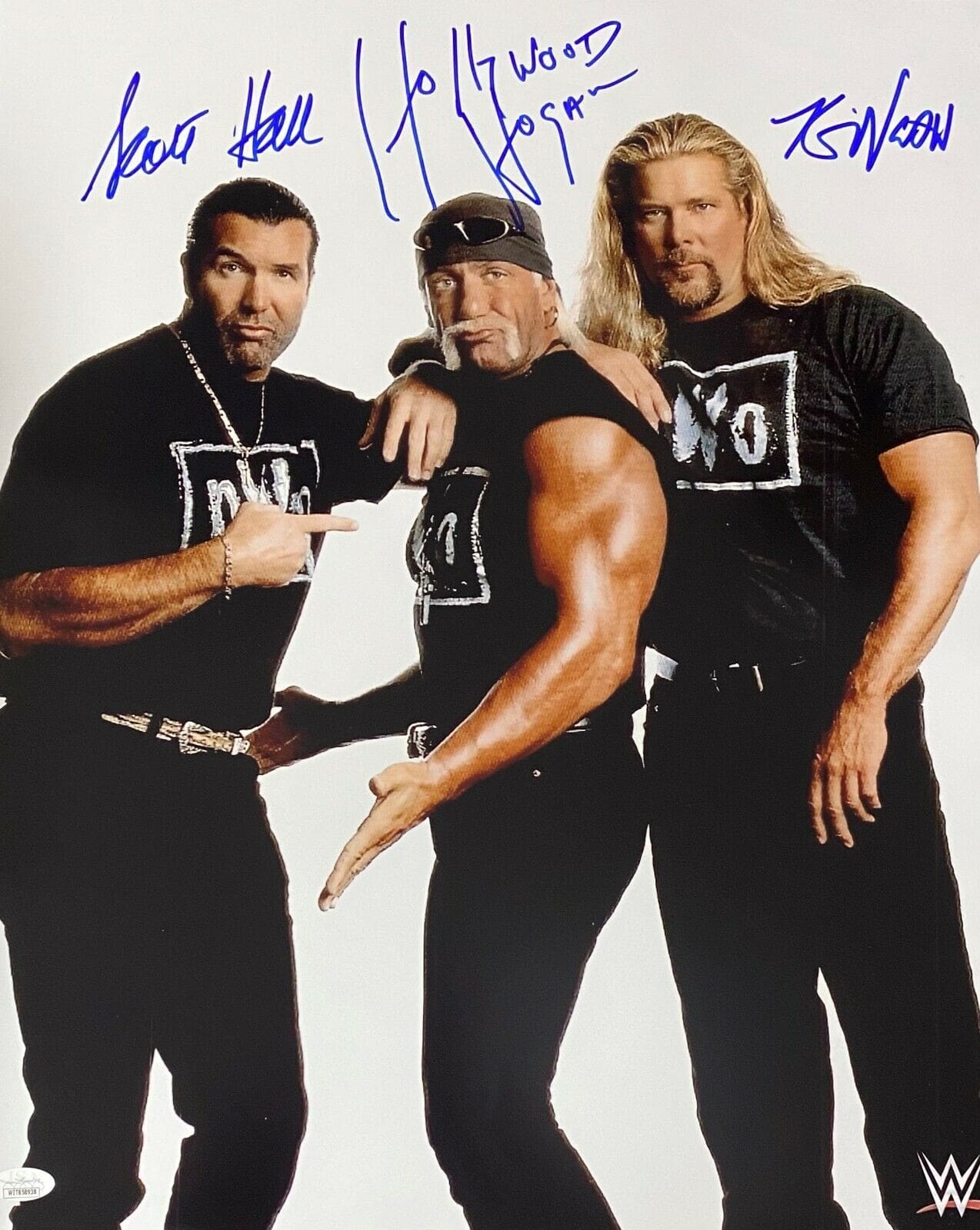 Hulk Hogan Kevin Nash Scott Hall Signed 16x20 JSA NWO WCW WWE 4 Life #1