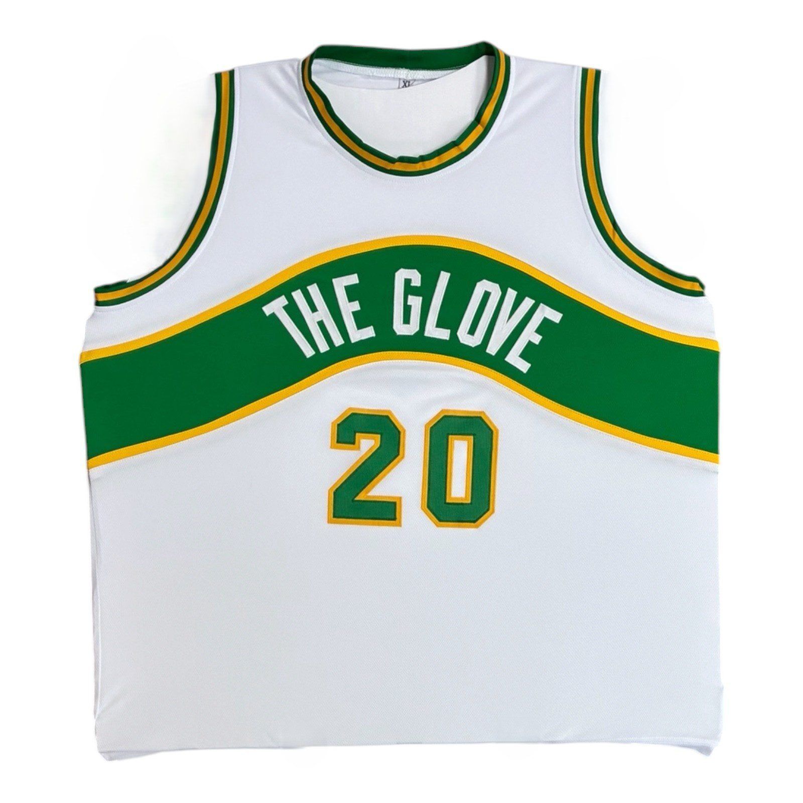 GARY PAYTON AUTOGRAPHED WHITE/GREEN/YELLOW JERSEY JSA AUTHENTICATED THE GLOVE - Image 3