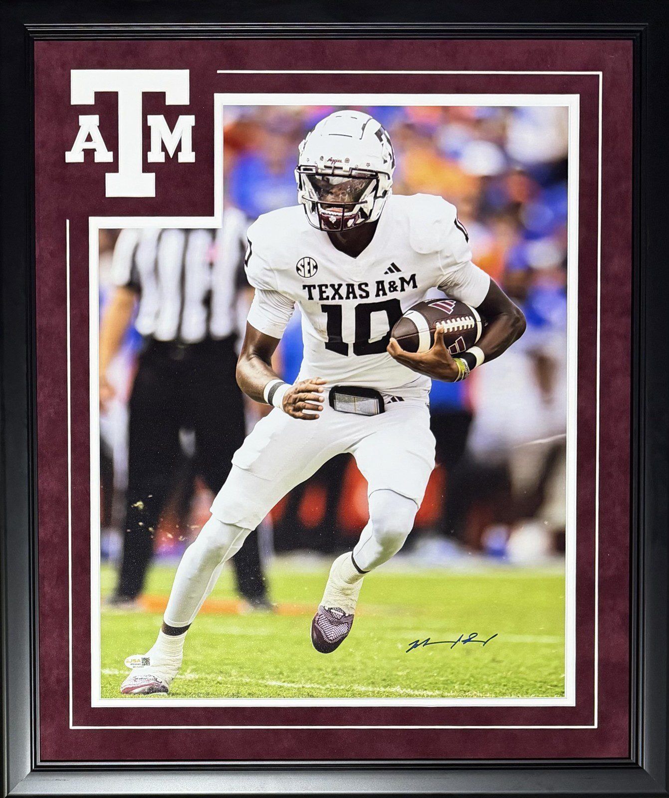 MARCEL REED AUTOGRAPHED FRAMED 16x20 PHOTO JSA TEXAS A&M AGGIES #1