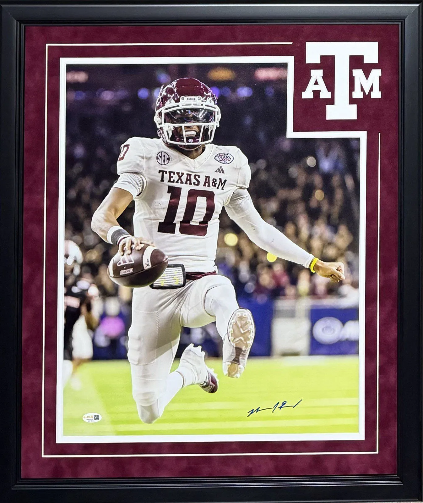 MARCEL REED AUTOGRAPHED FRAMED 16x20 PHOTO JSA TEXAS A&M AGGIES #3