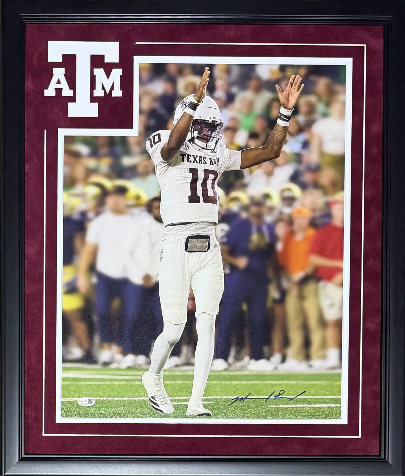 MARCEL REED AUTOGRAPHED FRAMED 16x20 PHOTO JSA TEXAS A&M AGGIES #5