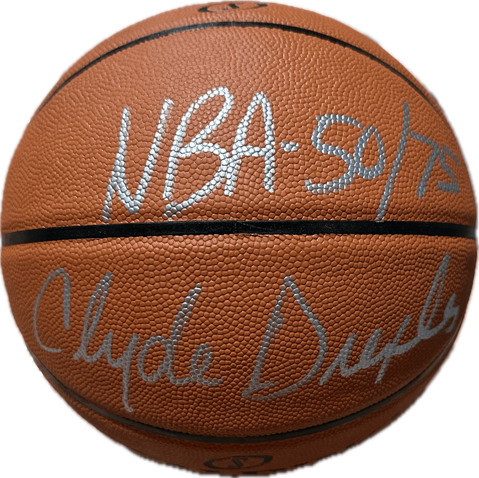 Clyde Drexler Signed Autographed Basketball JSA Authenticated NBA 50/75