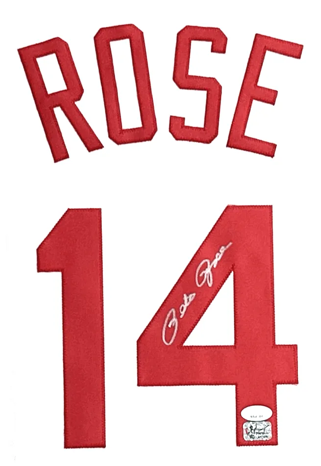 Pete Rose Signed Autographed White Jersey JSA & Rose Exclusive Hologram Authen - Image 2