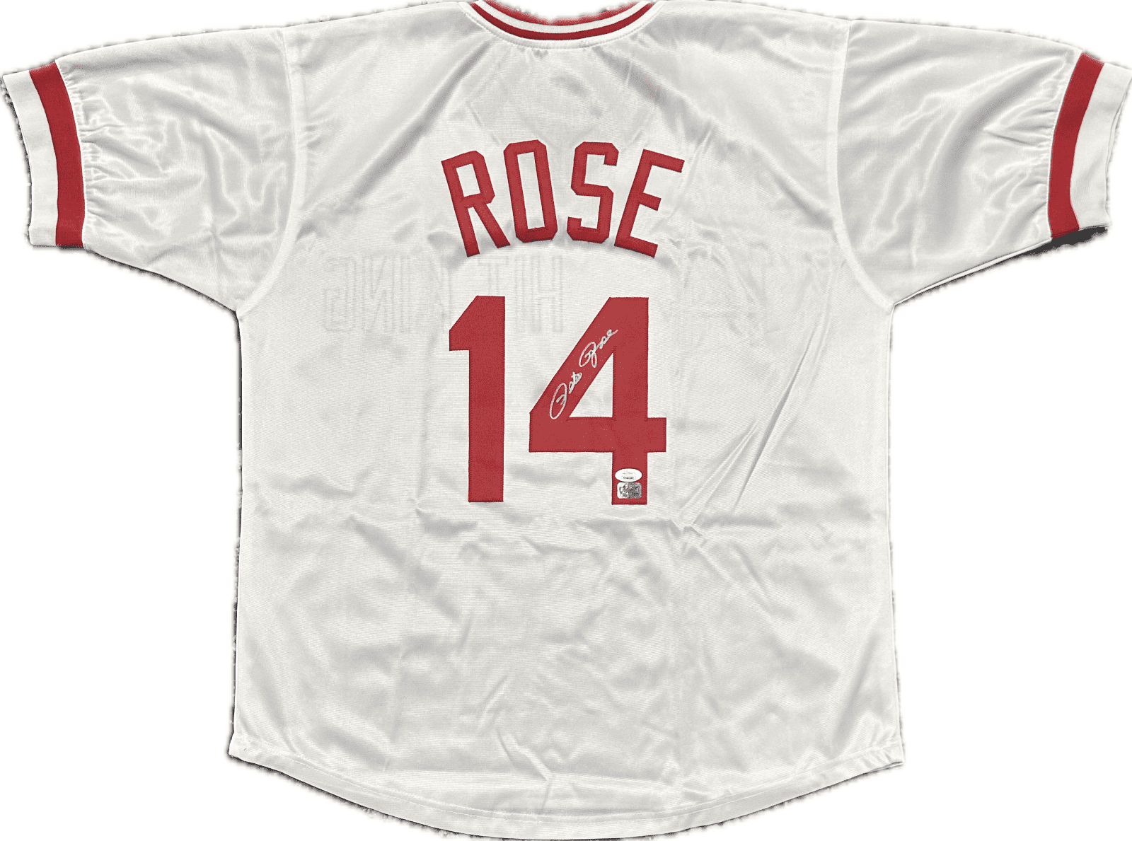 Pete Rose Signed Autographed White Jersey JSA & Rose Exclusive Hologram Authen